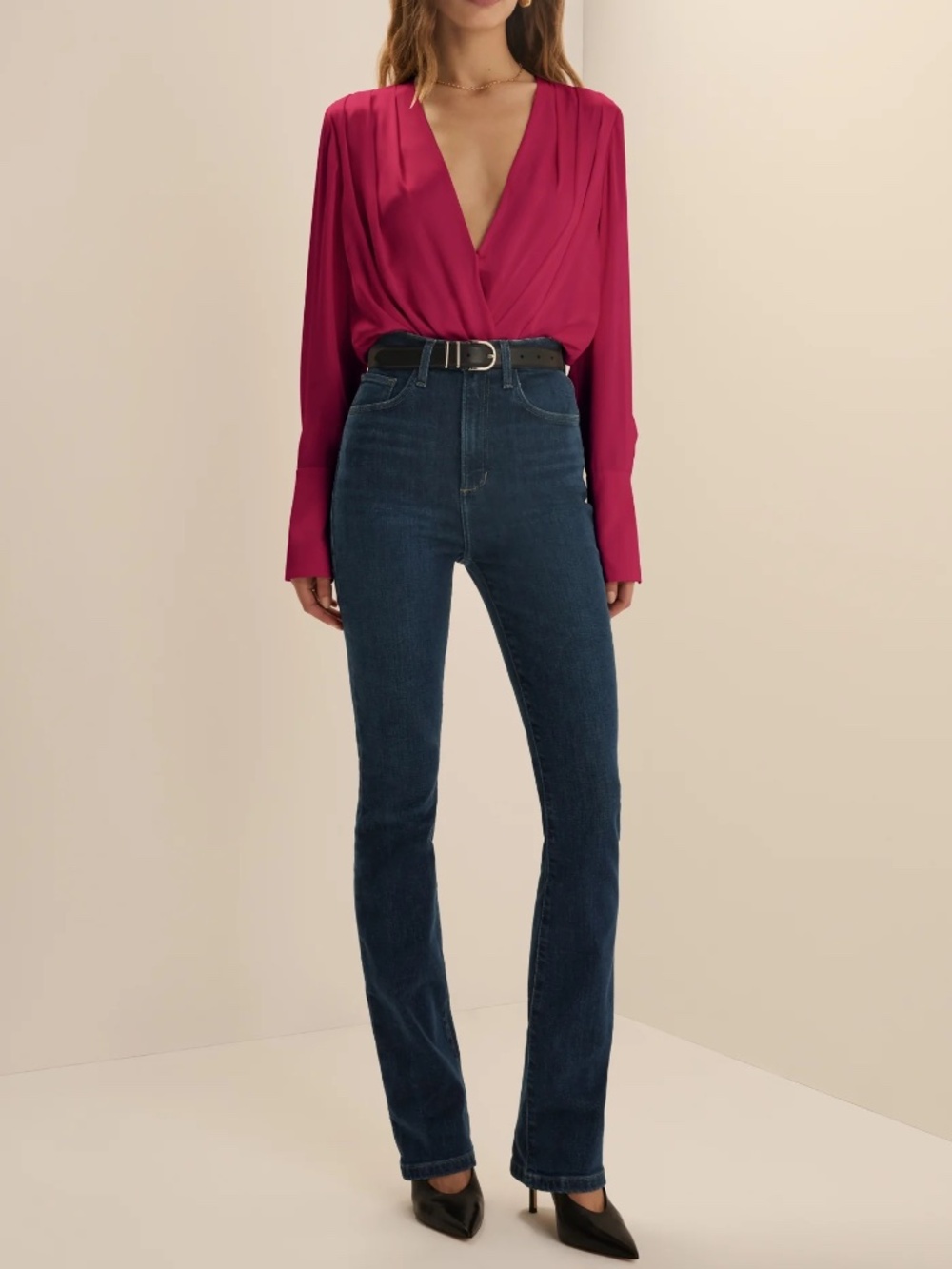Favorite Daughter The Valentina Super High Rise Mini Boot Jeans